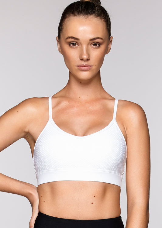 Lorna Jane Crazed Sports Bra - White