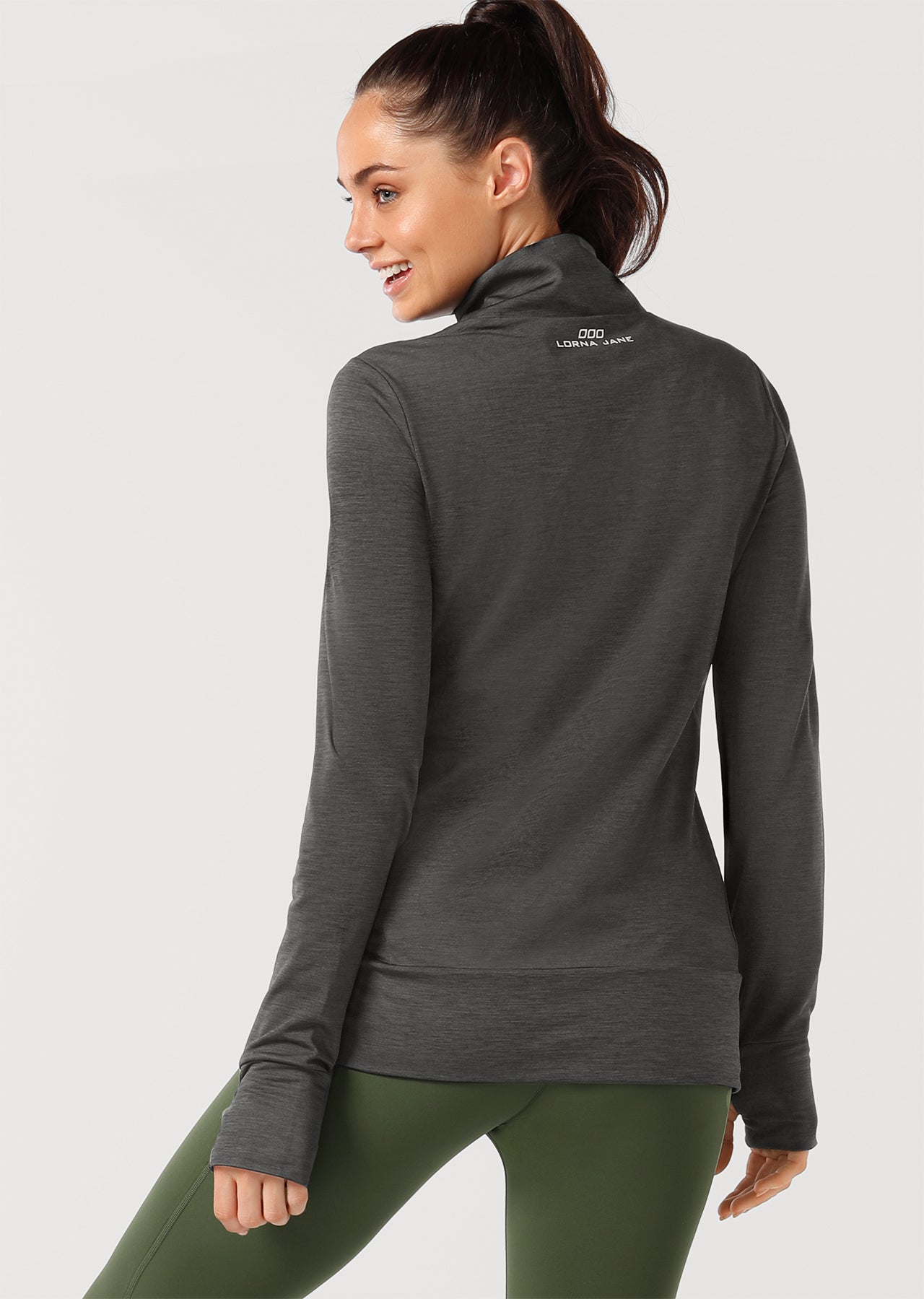 Lorna Jane Crescent Active Jacket - Black Marl