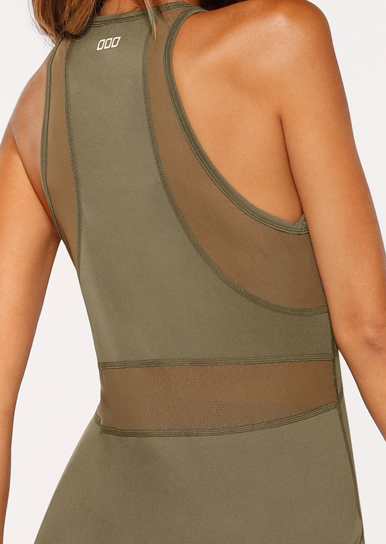 Lorna Jane Crescent Active Mesh Tank - Safari