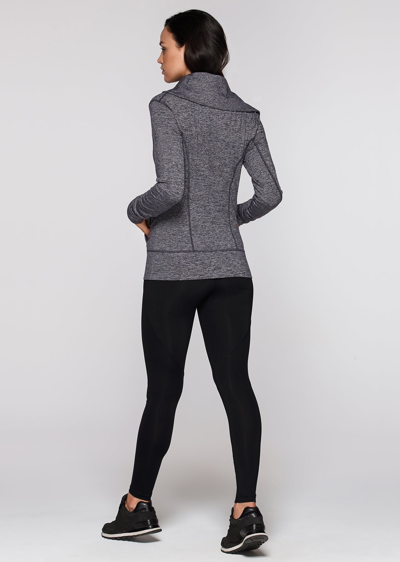 Lorna Jane Cristin Excel Zip Through - Black Marl