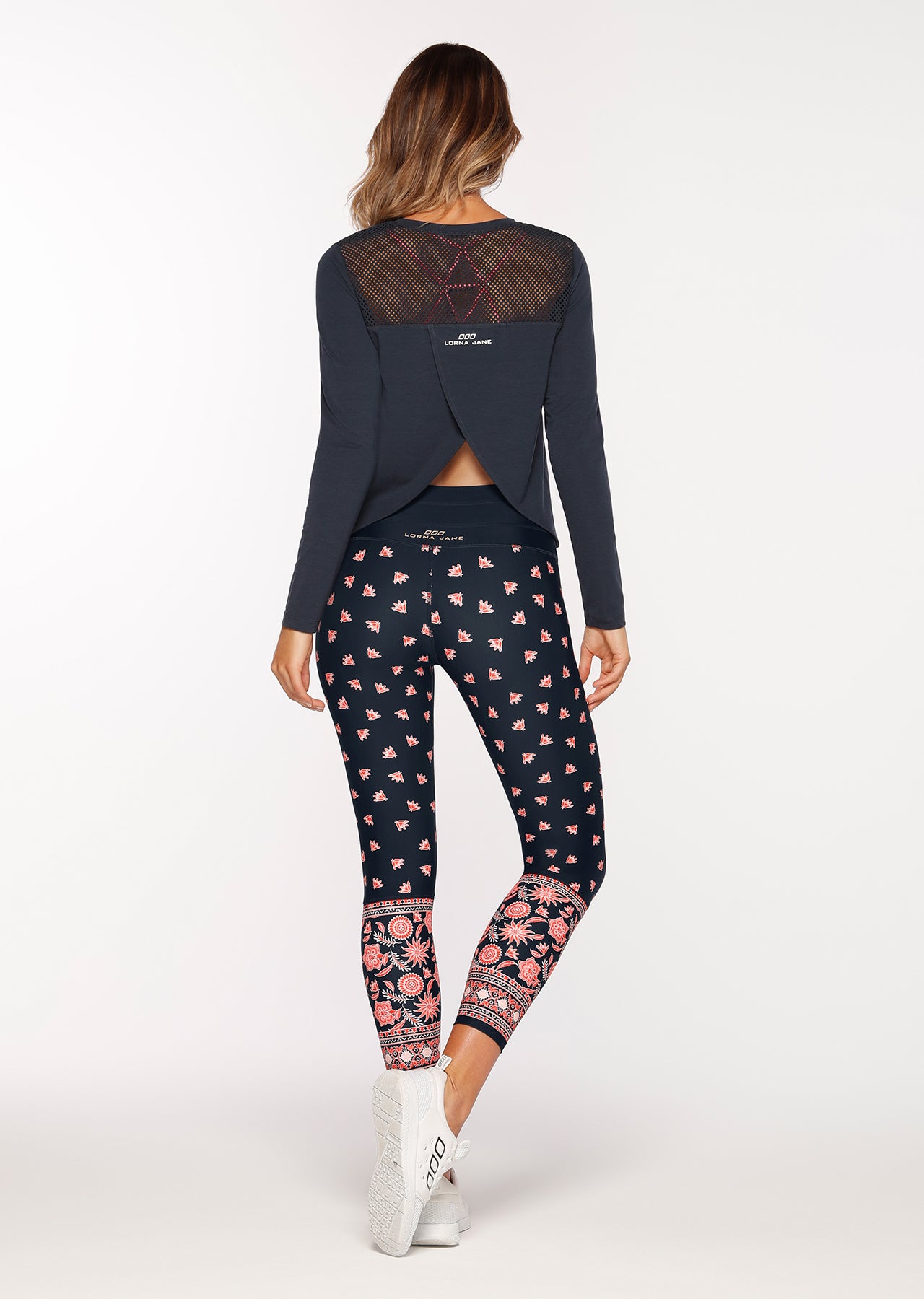 Lorna Jane Crossover Active L/Slv Top - Midnight Indigo