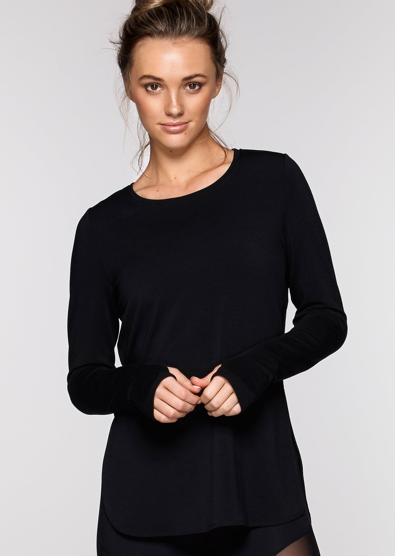 Lorna Jane Cruise L/Slv Active Top - Black