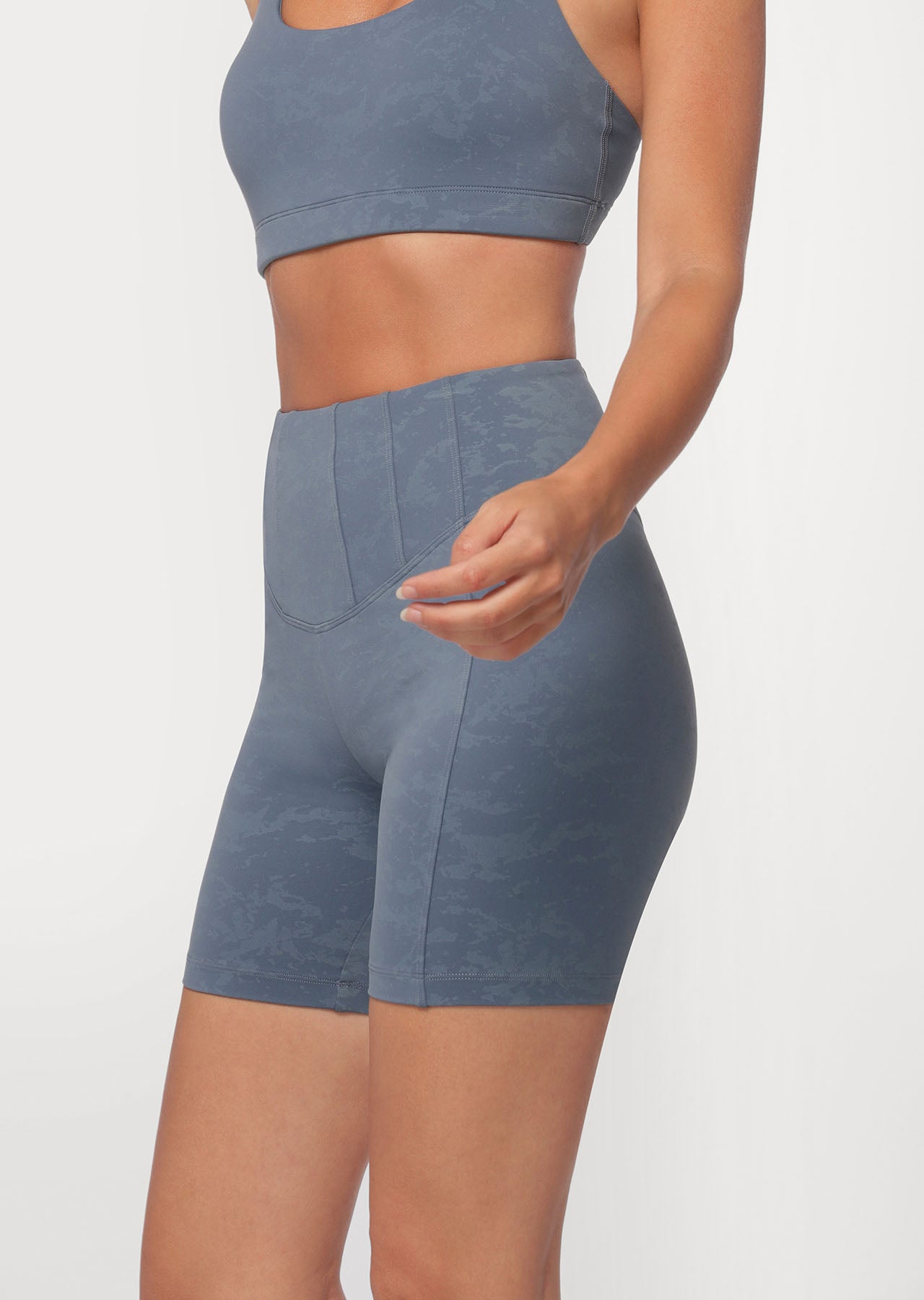 Lorna Jane Curve Defining Bike Shorts - Blue Steel