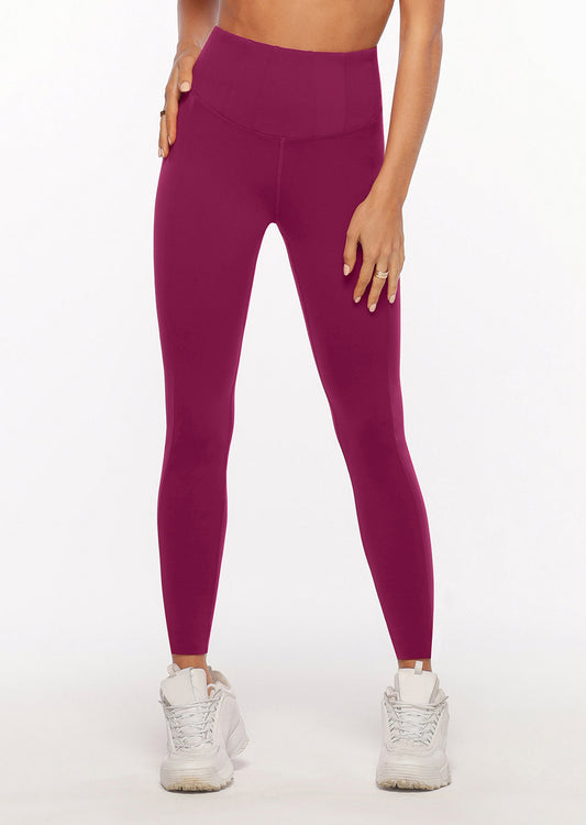 Lorna Jane Curve Defining Full Length Leggings - Beetroot