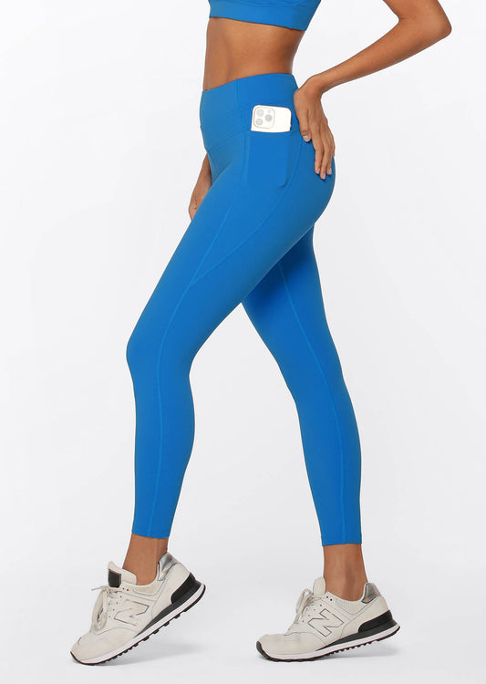 Lorna Jane Curved Recycled Ankle Biter Leggings - Cornflower