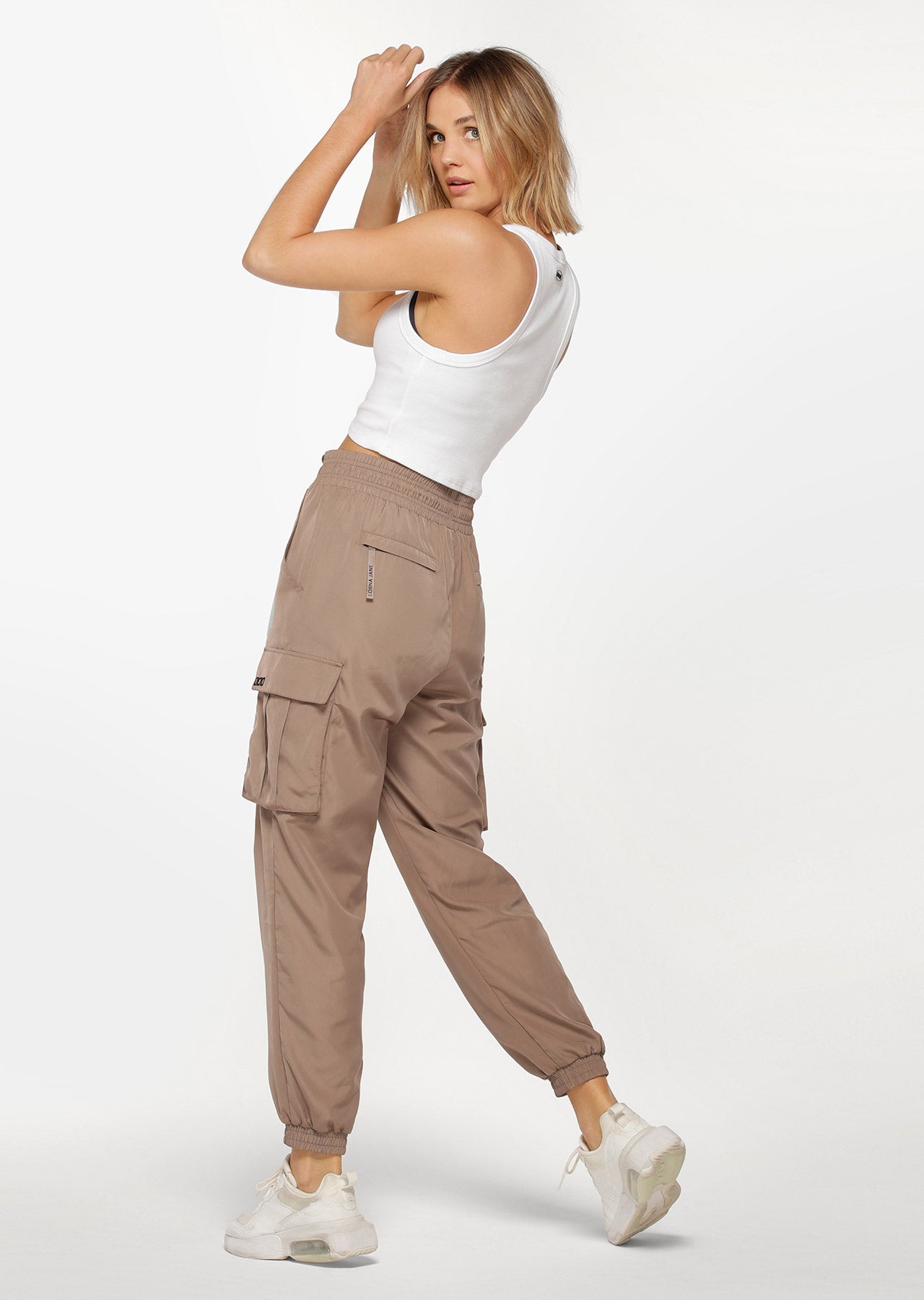 Lorna Jane Curves Cropped Rib Tank - White