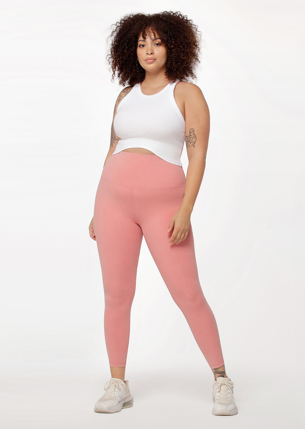 Lorna Jane Curves Cropped Rib Tank - White