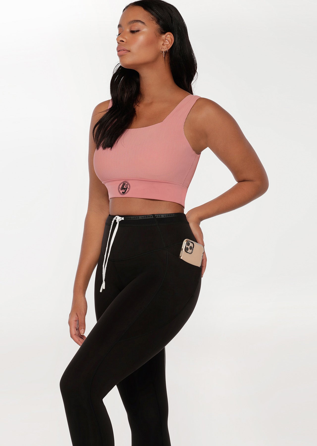 Lorna Jane Curves Phone Pocket Ankle Biter Leggings - Black