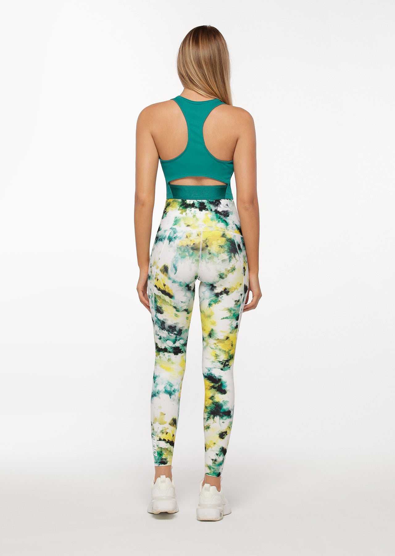 Lorna Jane Cut Out Cropped Tank - Dark Jade