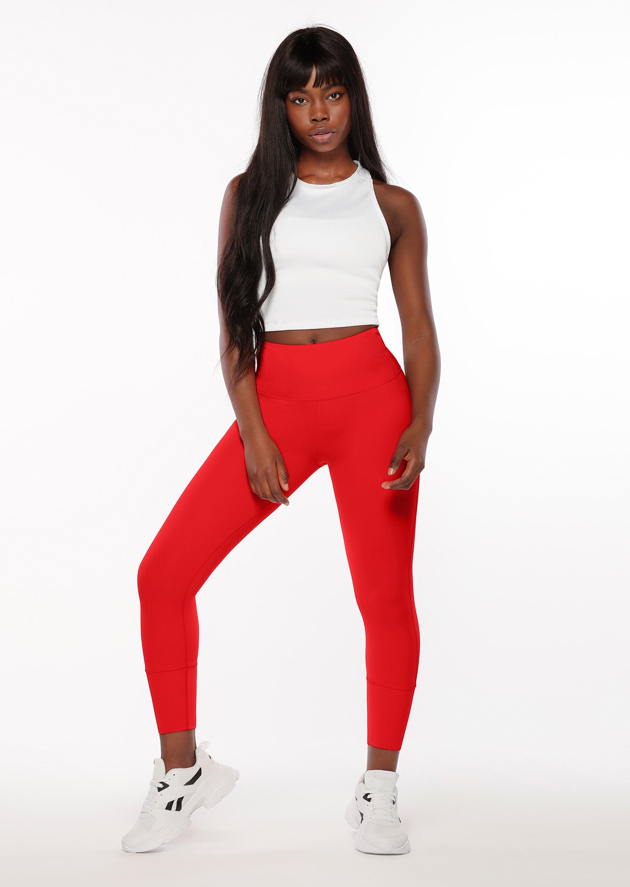 Lorna Jane Cut Out Cropped Tank - White