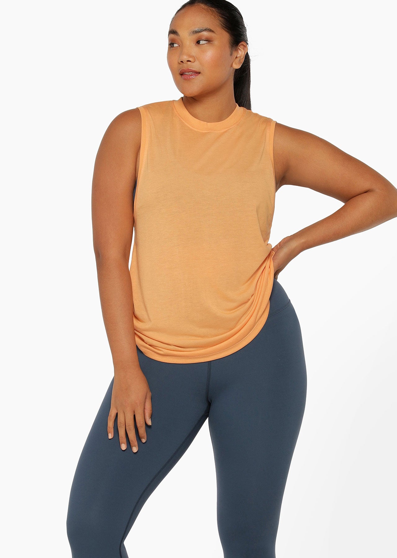 Lorna Jane Cutout Muscle Tank - Clementine