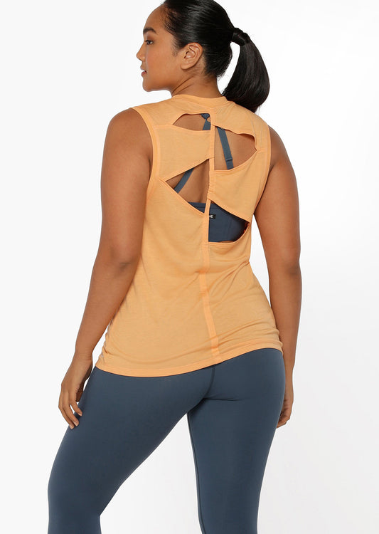 Lorna Jane Cutout Muscle Tank - Clementine