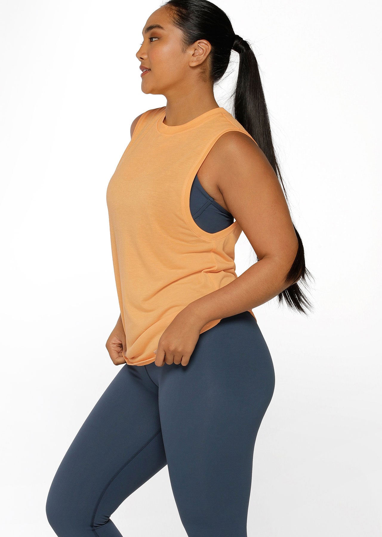 Lorna Jane Cutout Muscle Tank - Clementine