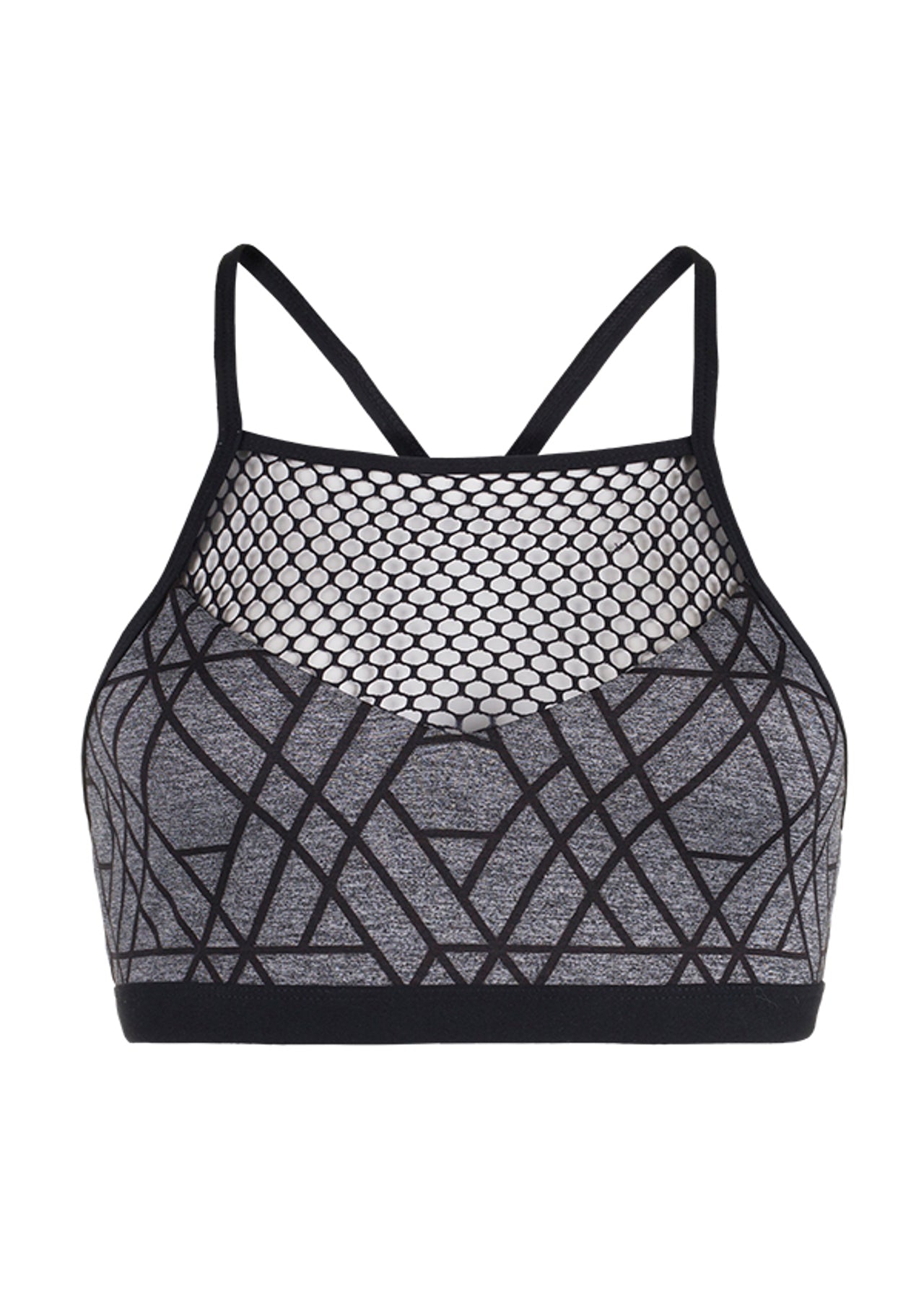 Lorna Jane Dahlia Sports Bra - Char Marl