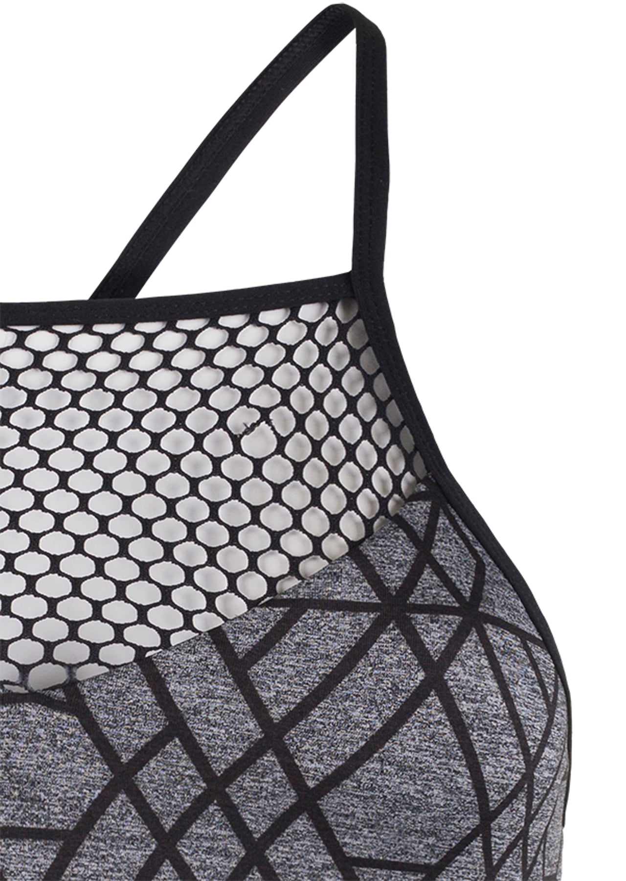 Lorna Jane Dahlia Sports Bra - Char Marl