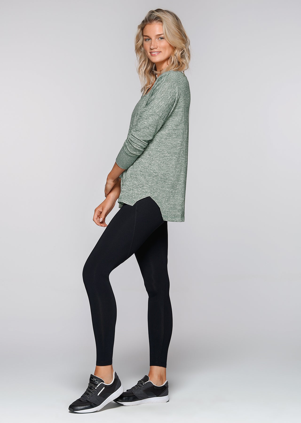 Lorna Jane Darcy L/Slv Top - Military Marl