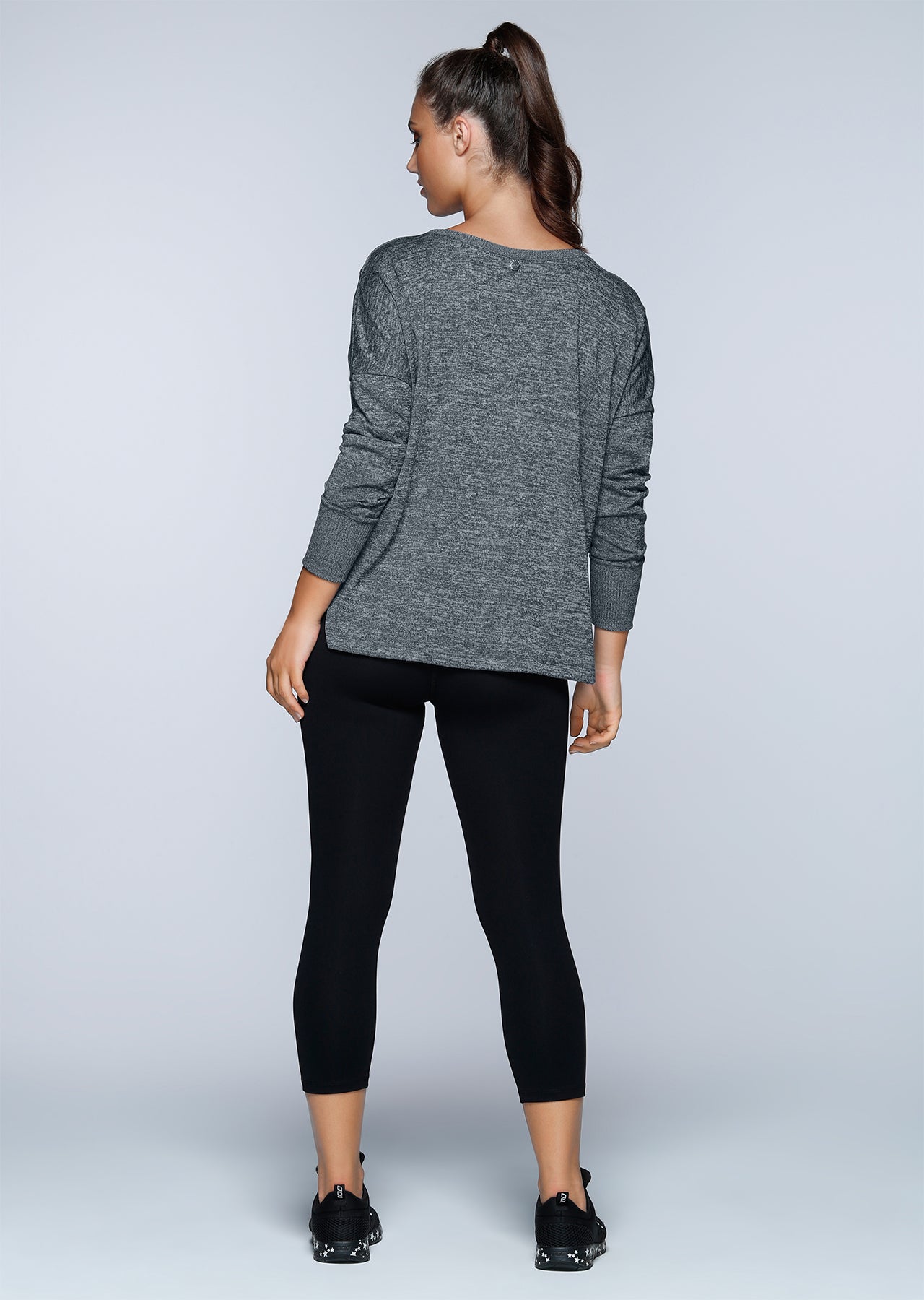 Lorna Jane Darcy L/Slv Top - Char Marl