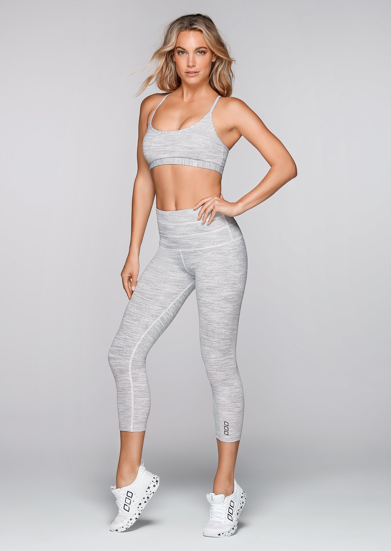 Lorna Jane Daylight Core 7/8 Tight - Mixed Grey Marl