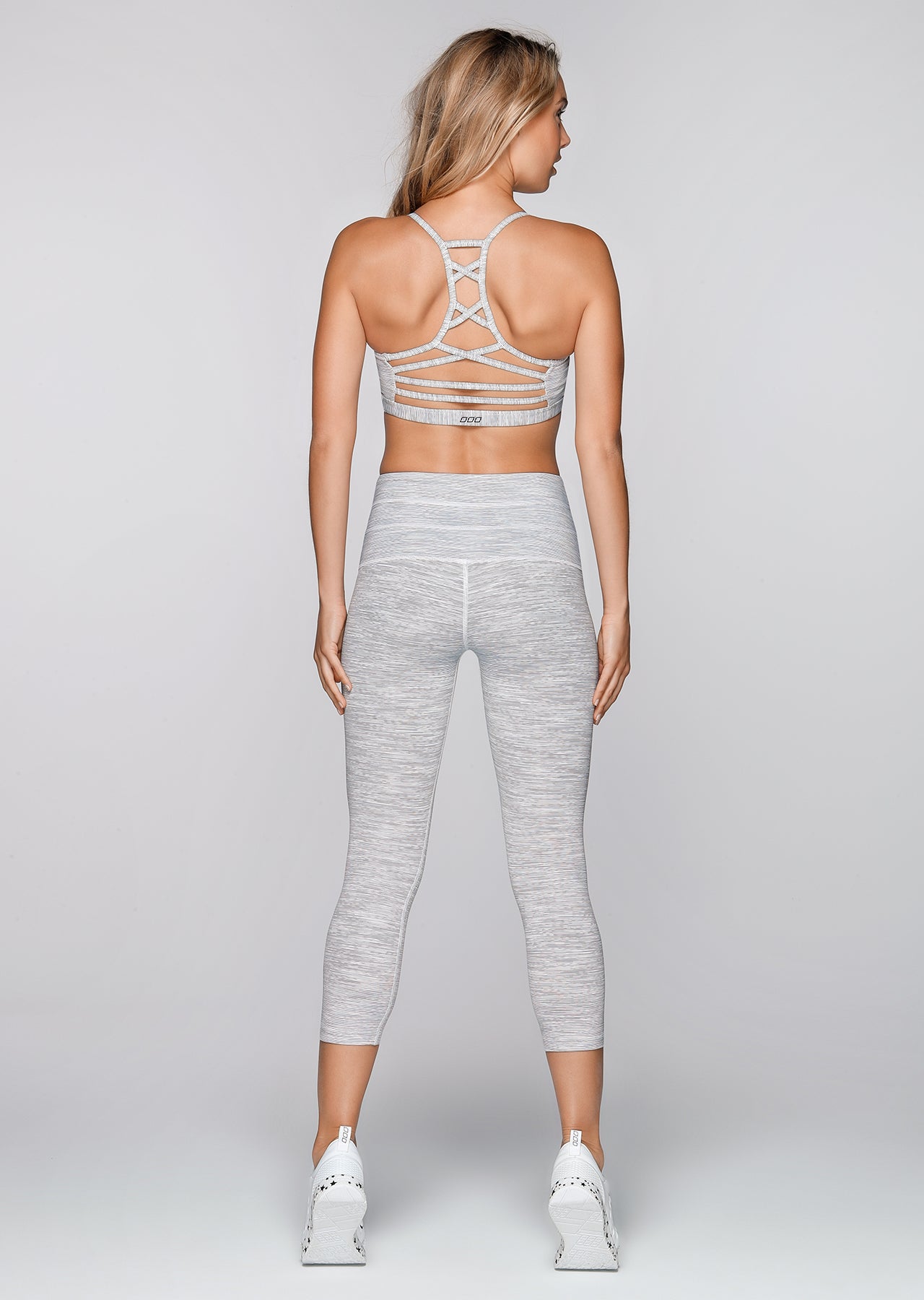 Lorna Jane Daylight Sports Bra - Mixed Grey Marl