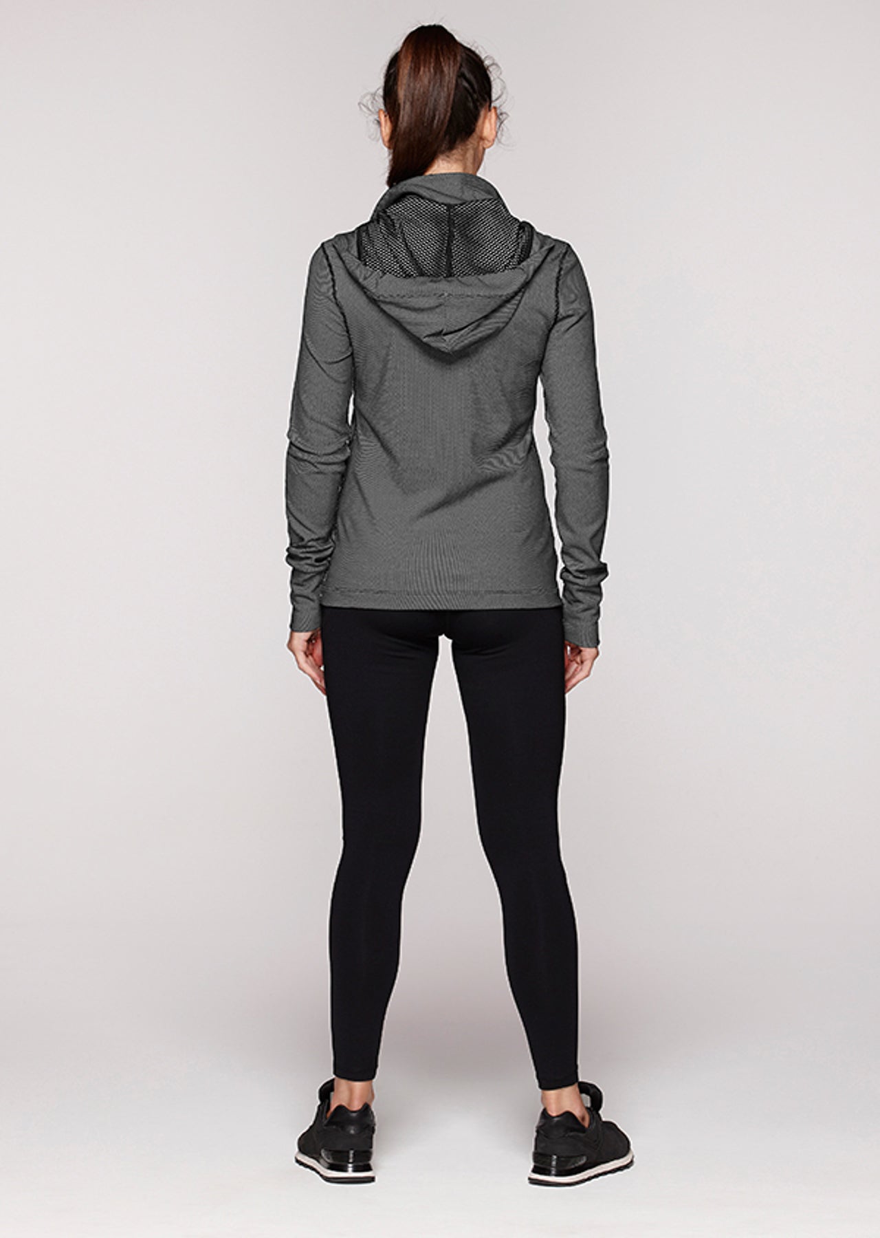 Lorna Jane Defined Excel Hoodie - Black/White