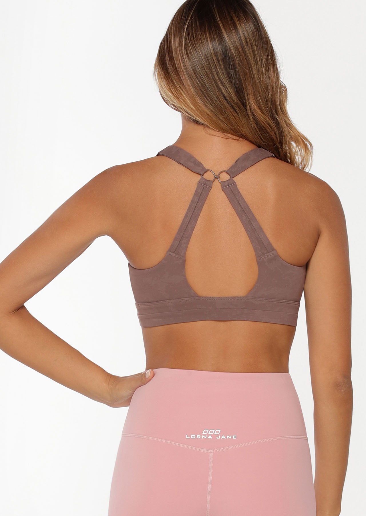 Lorna Jane Defy Bounce Sports Bra - Washed Stone