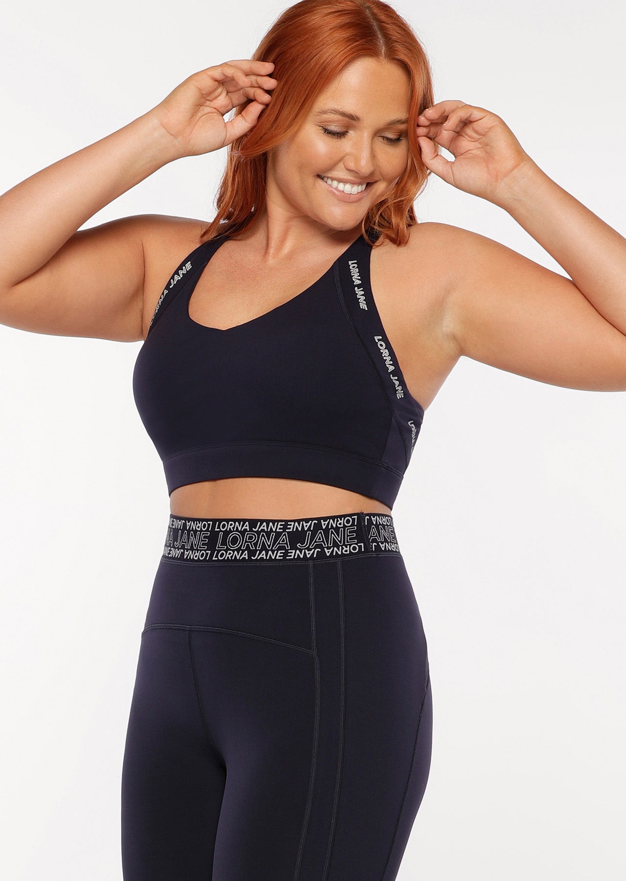 Lorna Jane Defy Gravity Recycled Sports Bra - French Navy