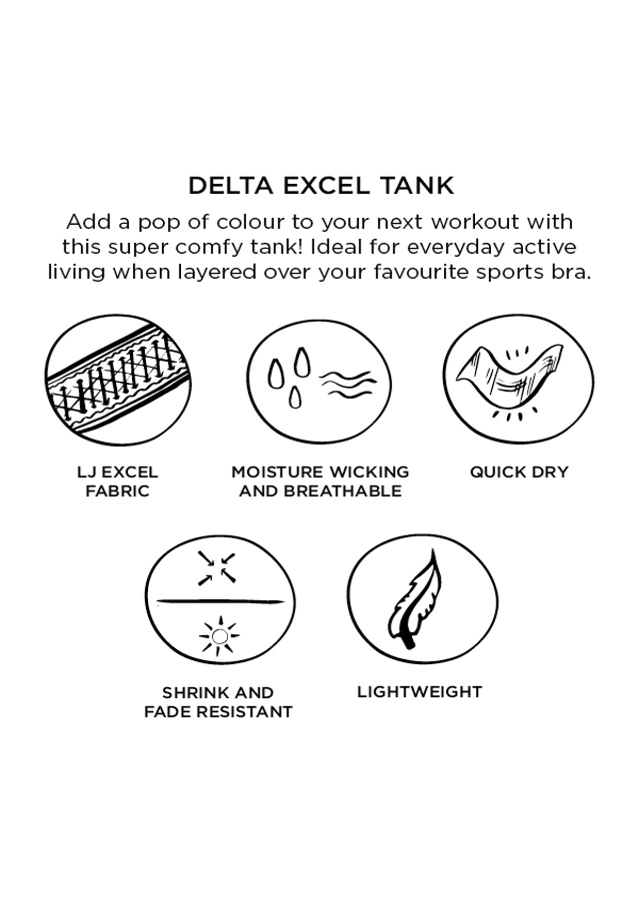 Lorna Jane Delta Excel Tank - Neon Mandarin/White Stripe