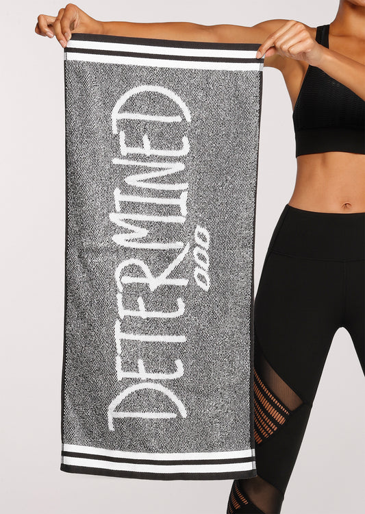 Lorna Jane Determined Sweat Towel - Black Marl
