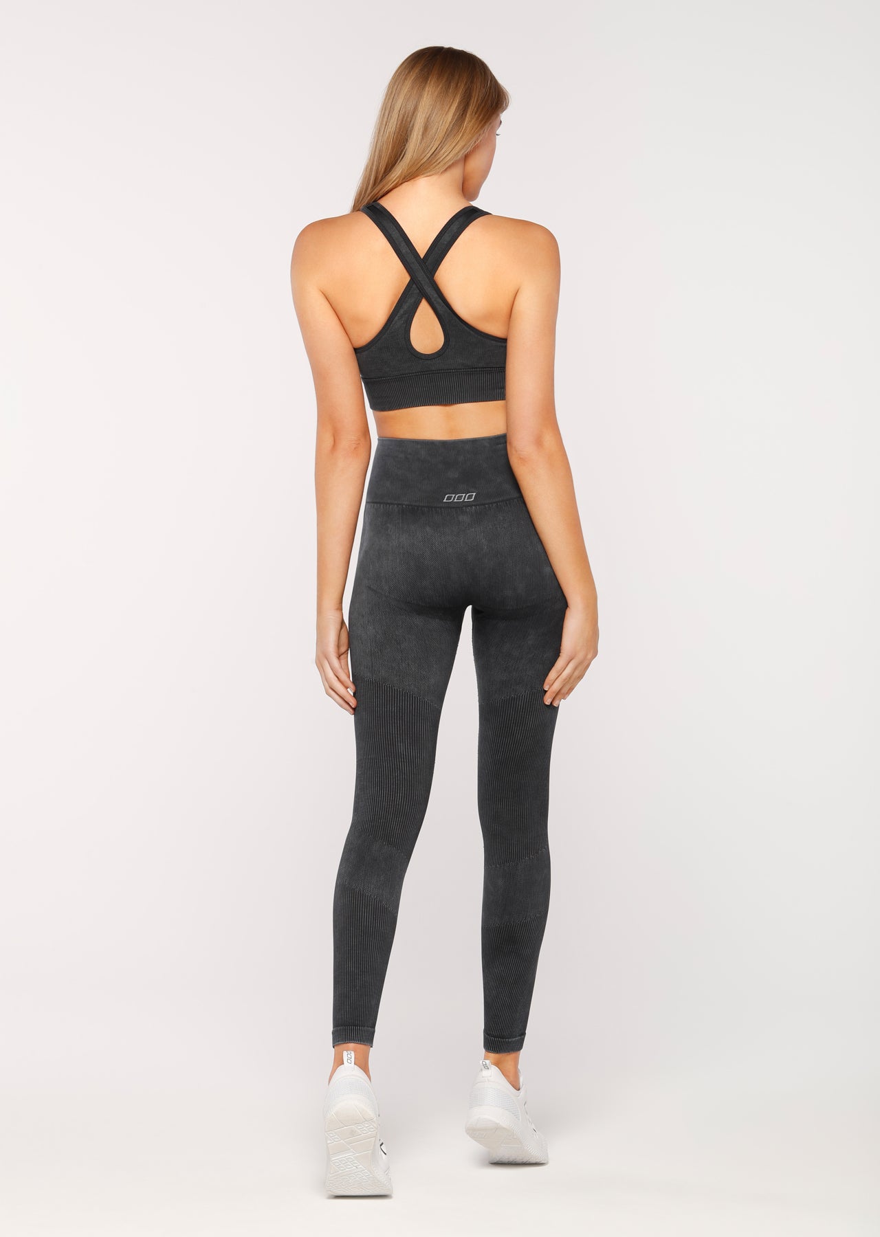 Lorna Jane Diamond Seamless Bra - Washed Black