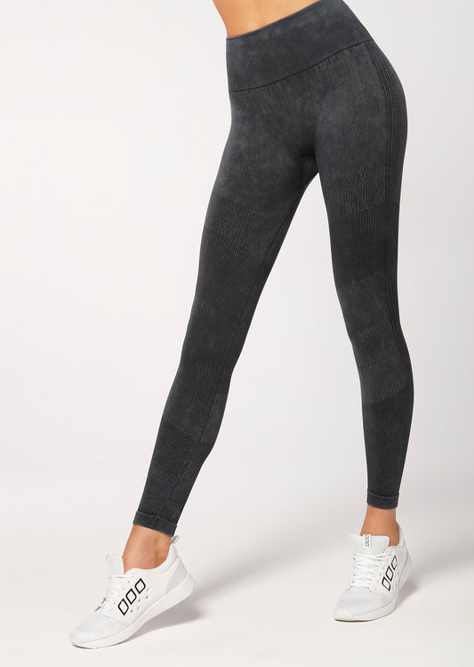 Lorna Jane Diamond Seamless F/L Tight - Washed Black