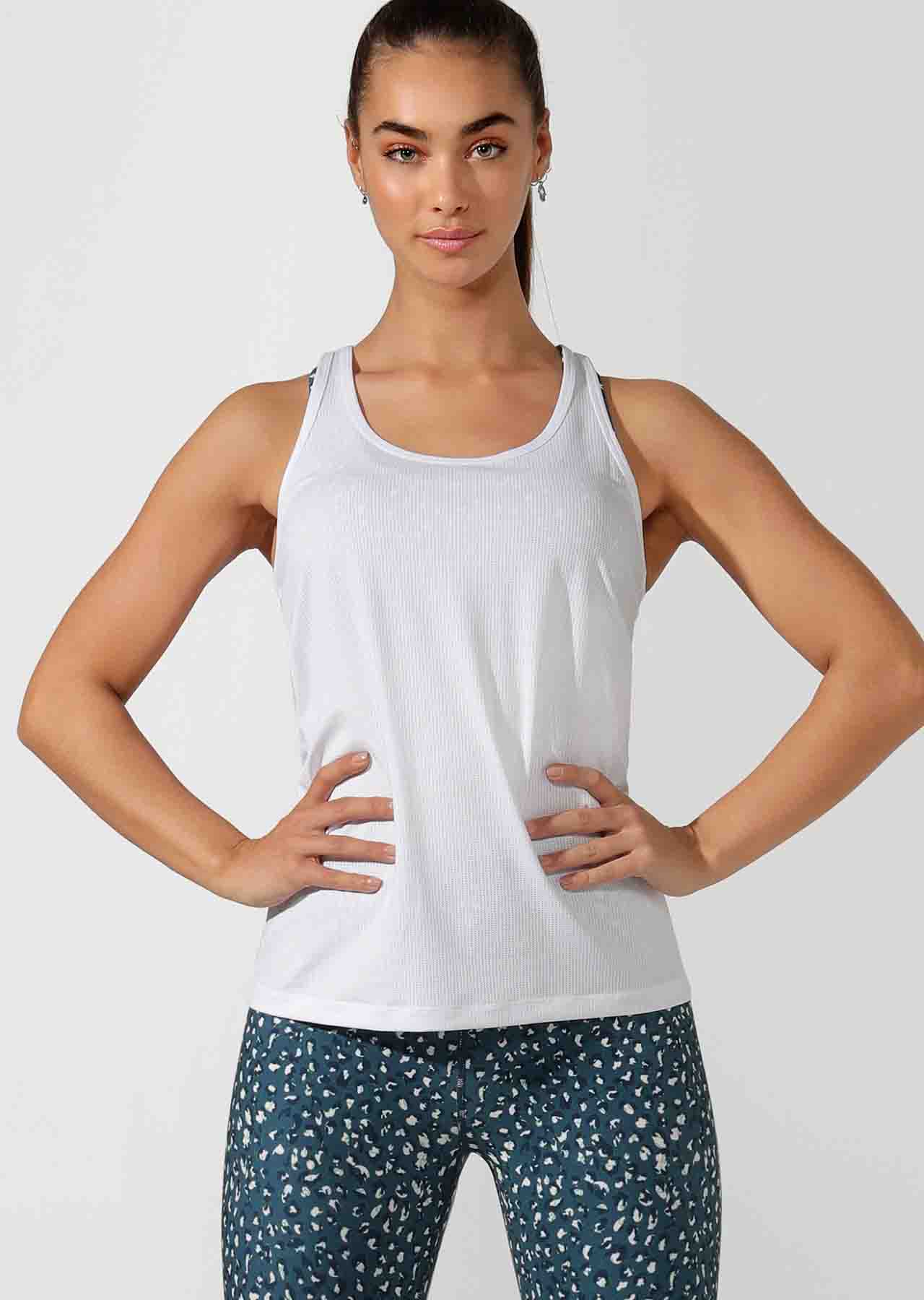 Lorna Jane Distance Run Tank - White