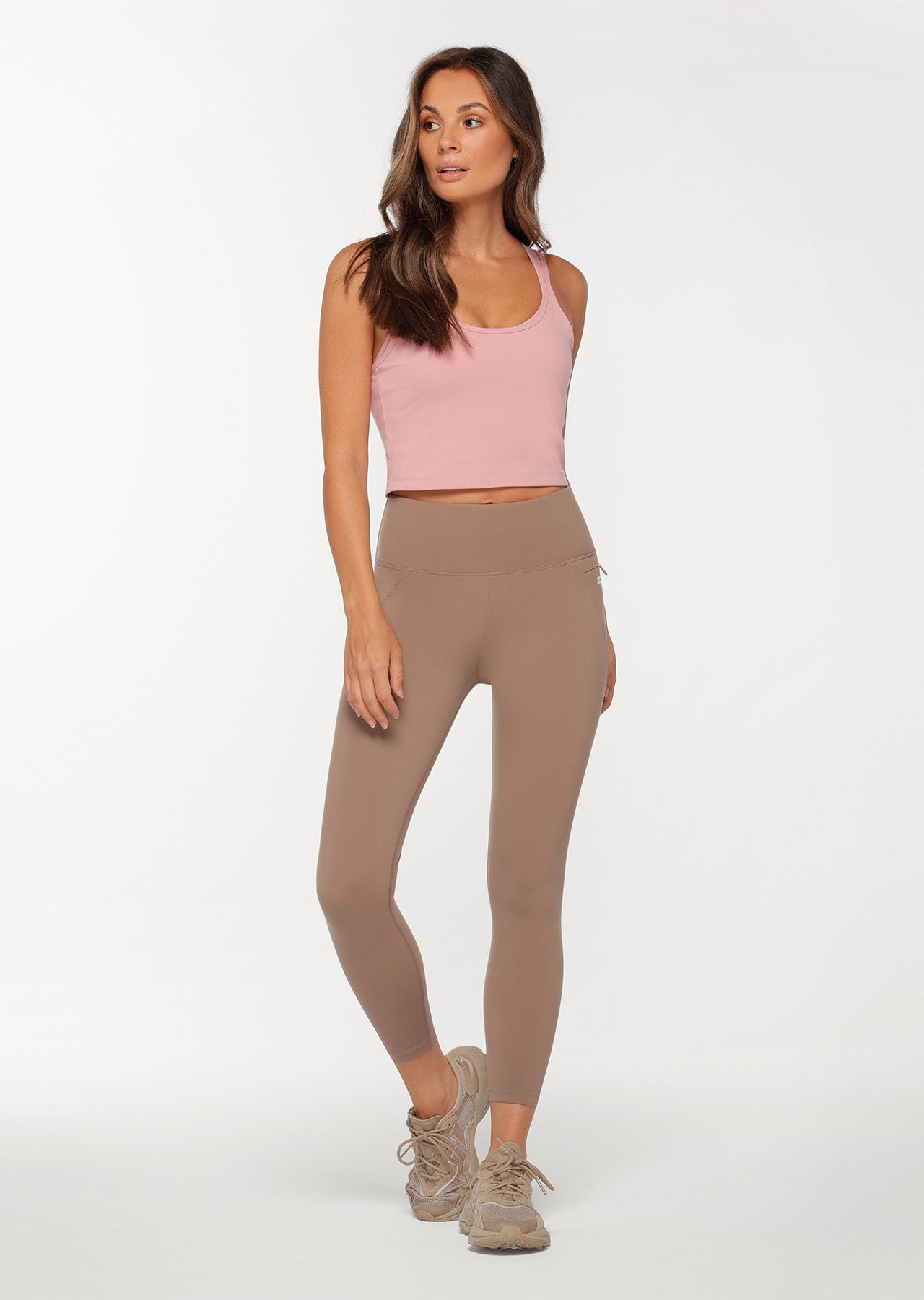 Lorna Jane Divine Cropped Excel Tank - Dark Dusty Rose