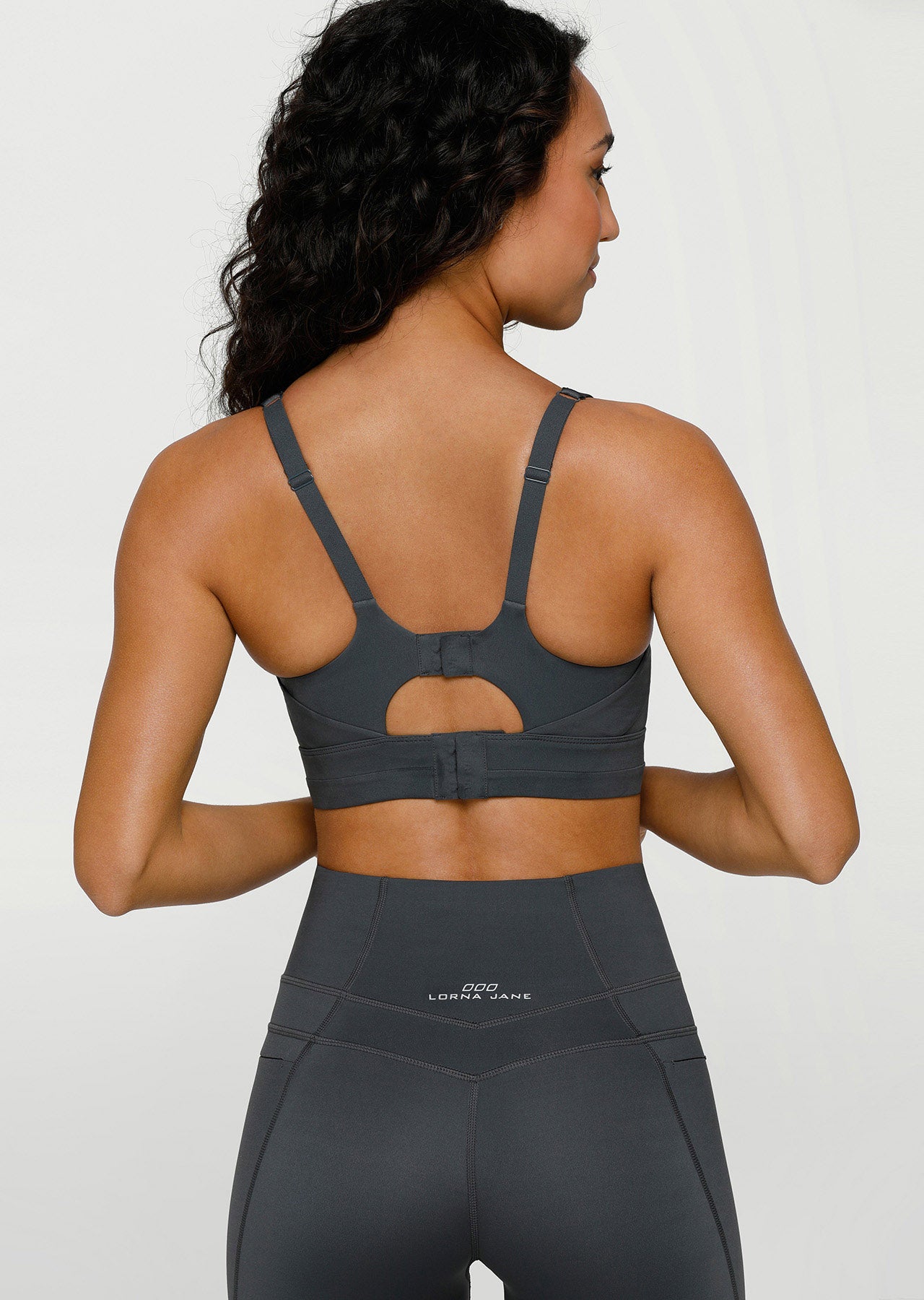 Lorna Jane Double Time Sports Bra - Titanium