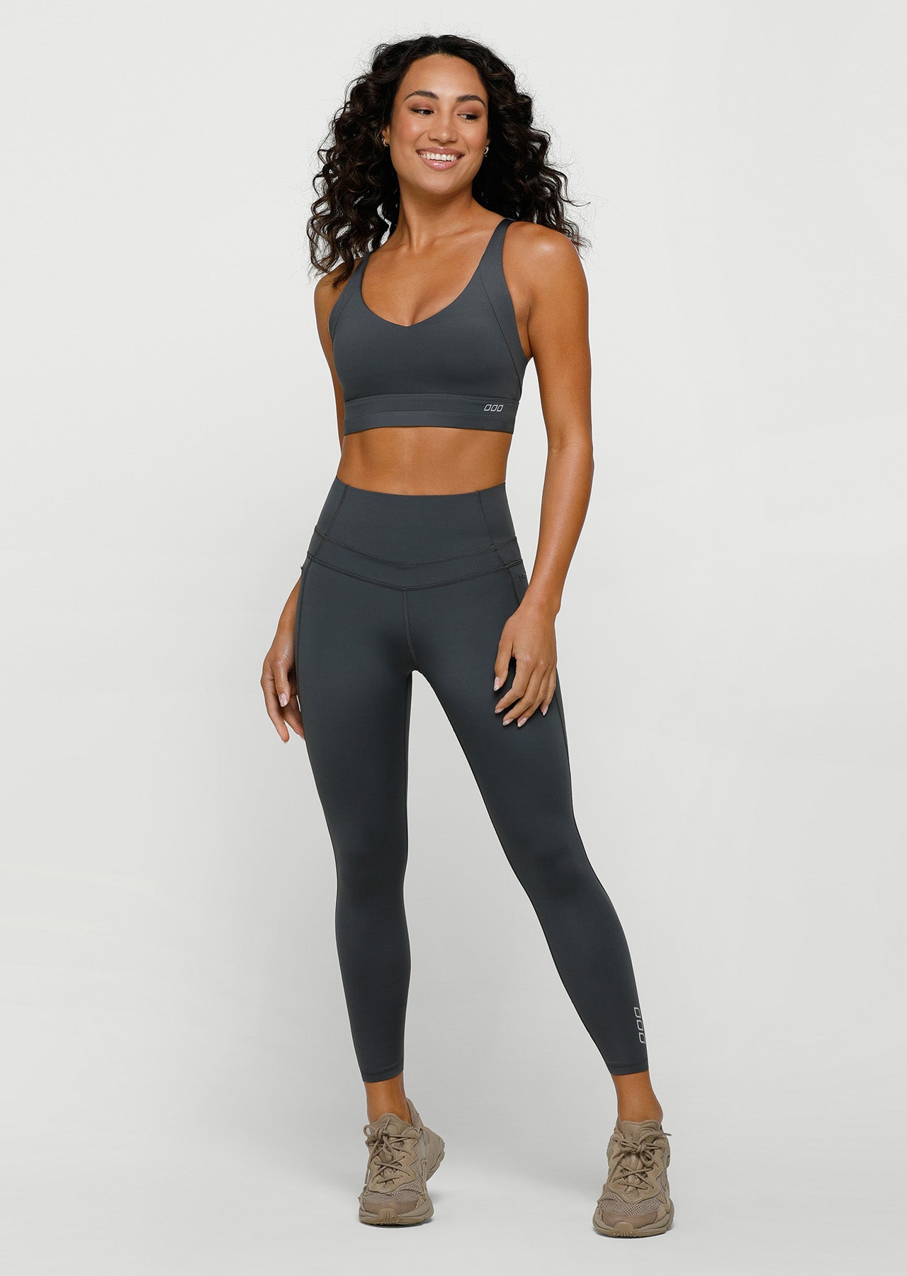 Lorna Jane Double Time Sports Bra - Titanium