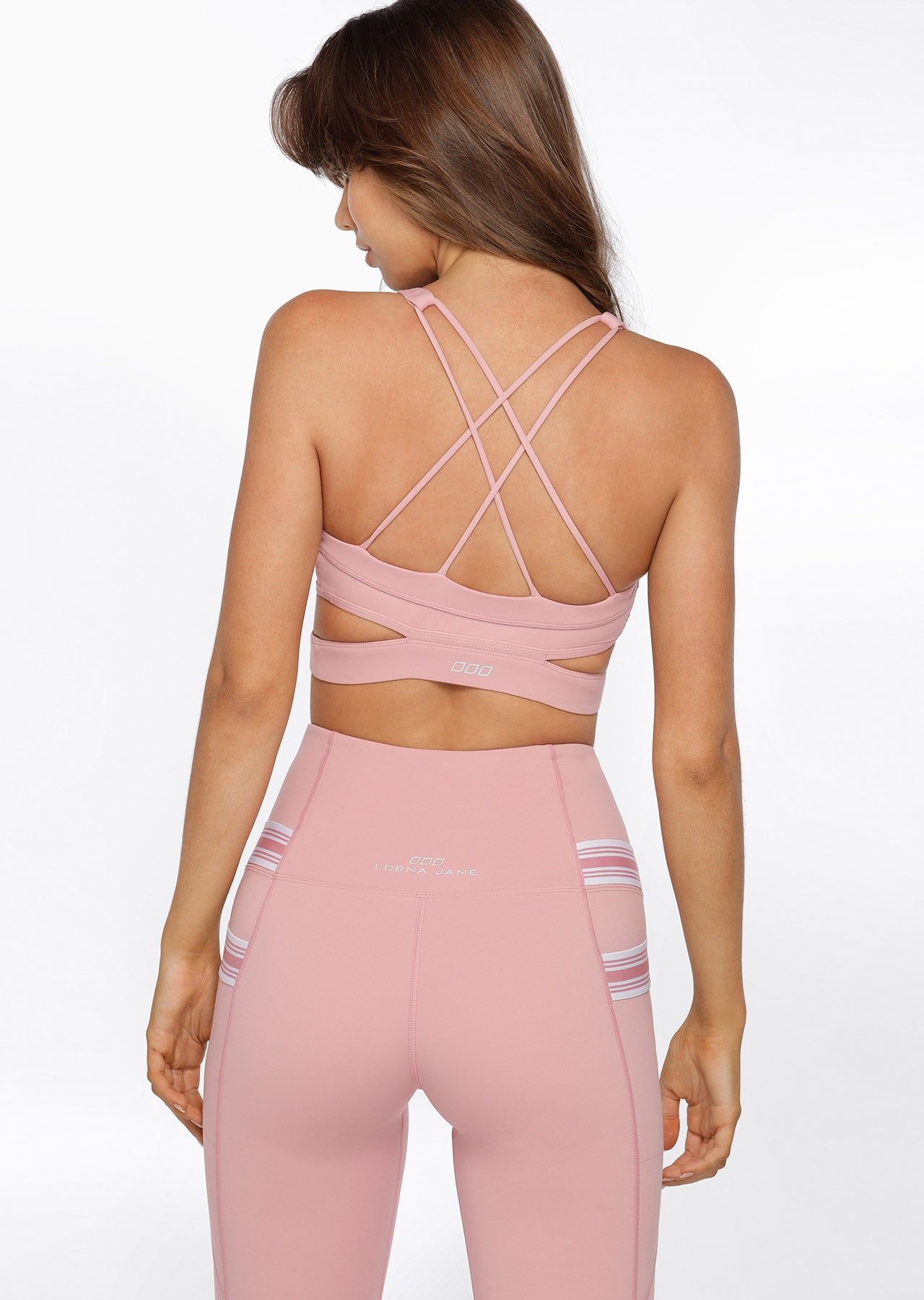 Lorna Jane Double Up Sports Bra - Dark Dusty Rose