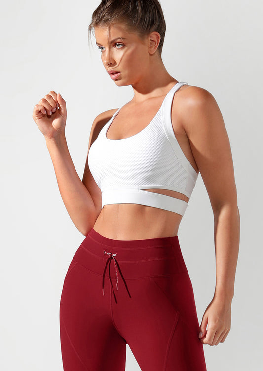 Lorna Jane Double Up Sports Bra - White