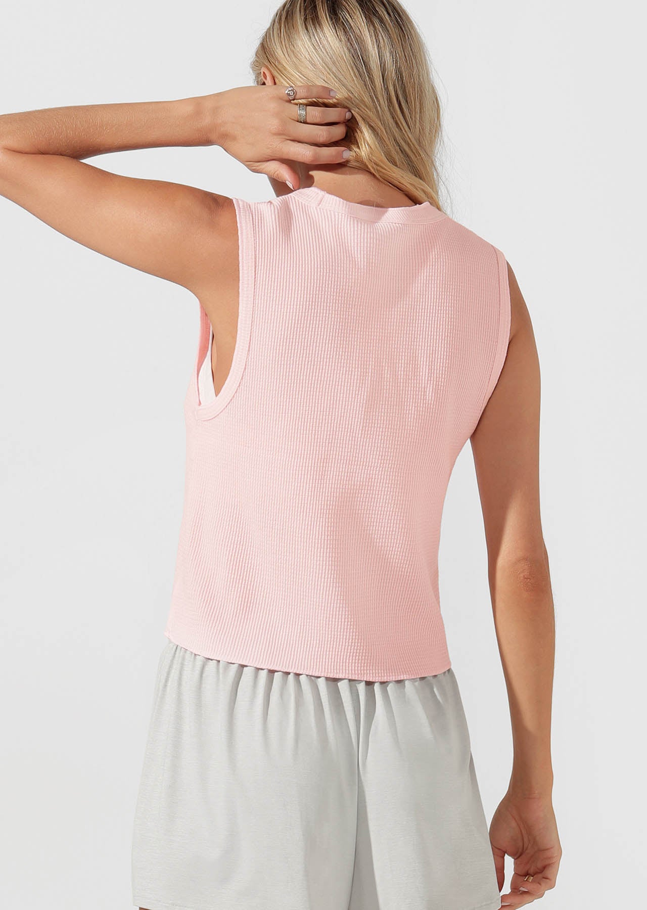 Lorna Jane Down Time Cropped Tank - Enchanted Pink