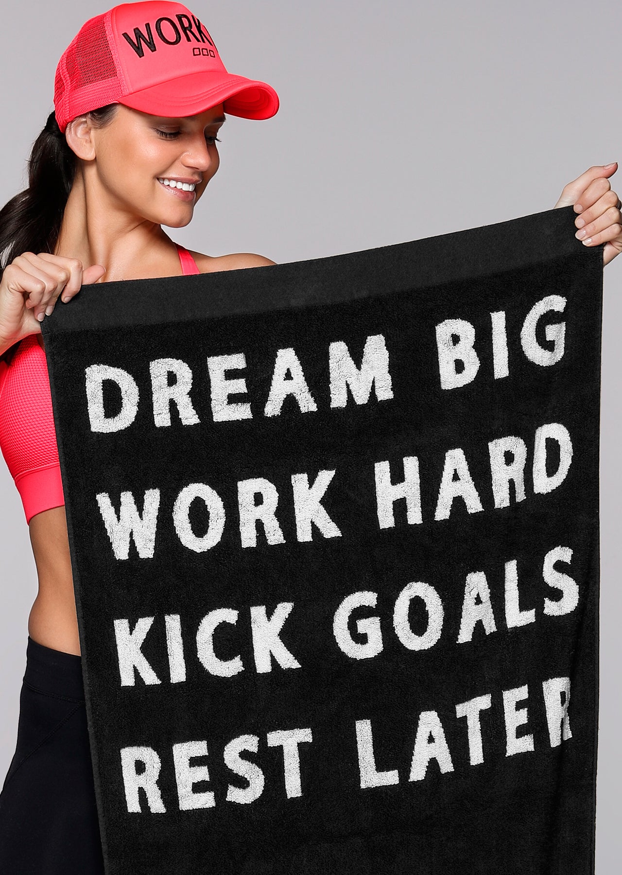 Lorna Jane Dream Big Towel - Black