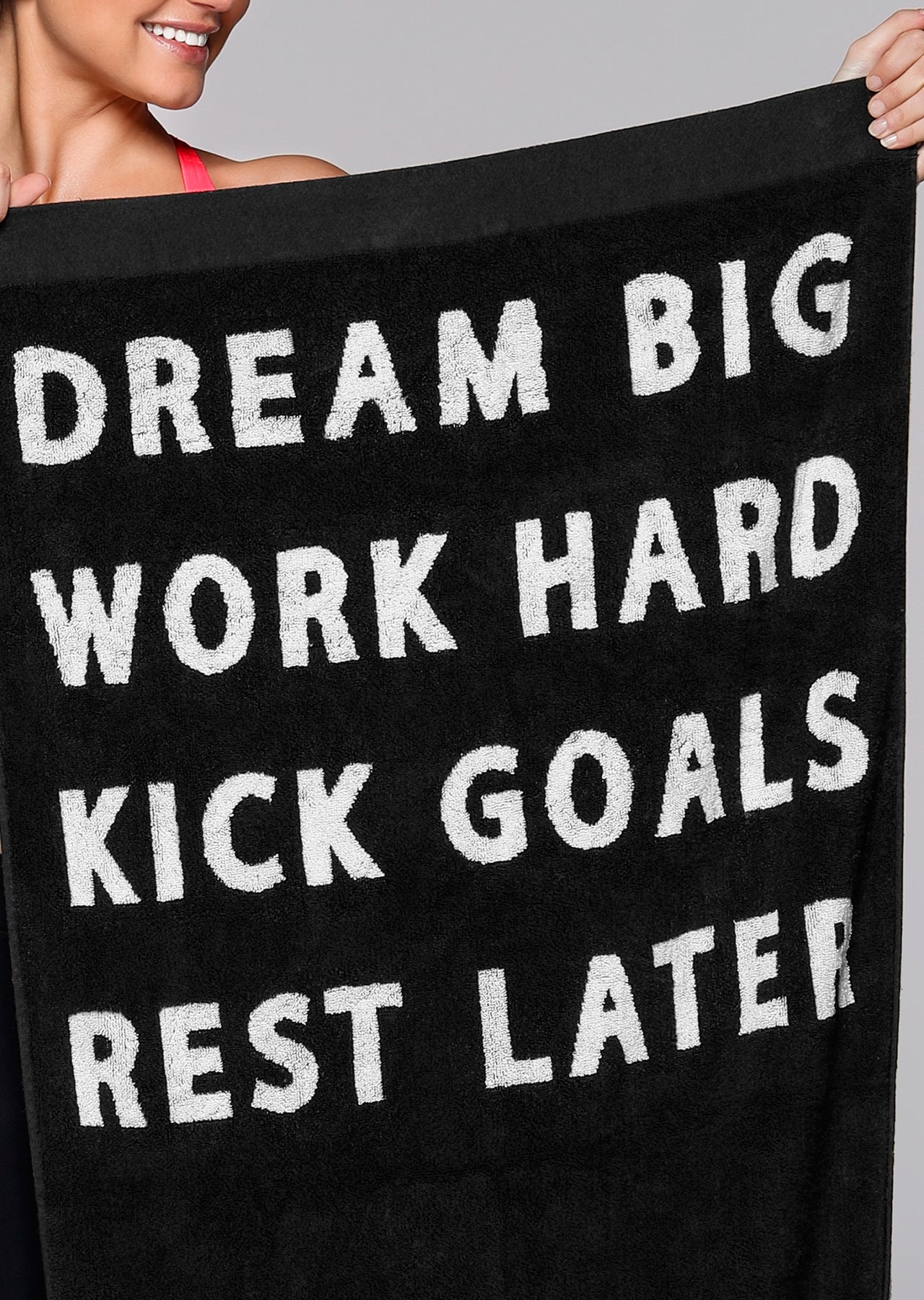 Lorna Jane Dream Big Towel - Black