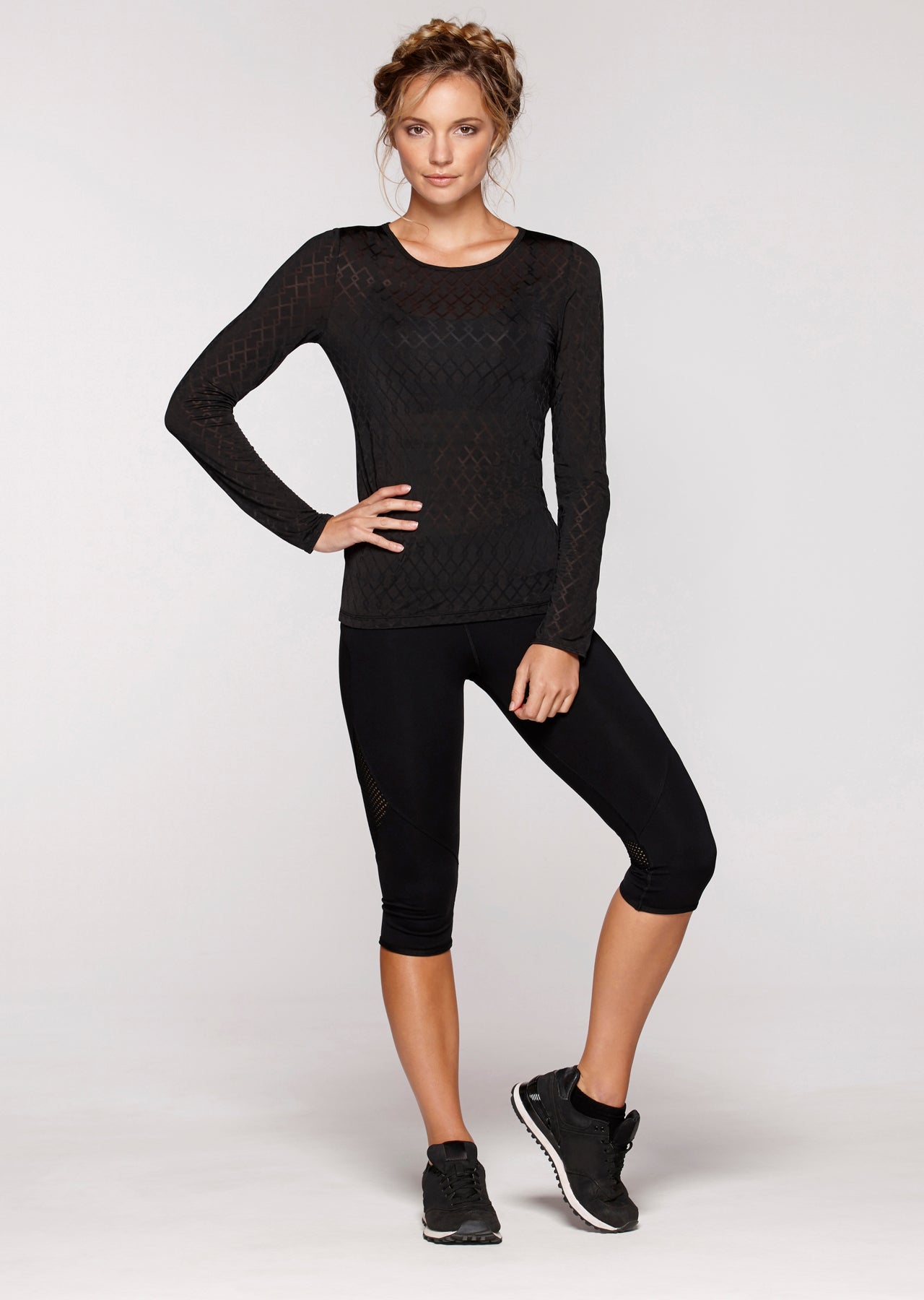 Lorna Jane Dynamic Excel L/Slv Top - Black