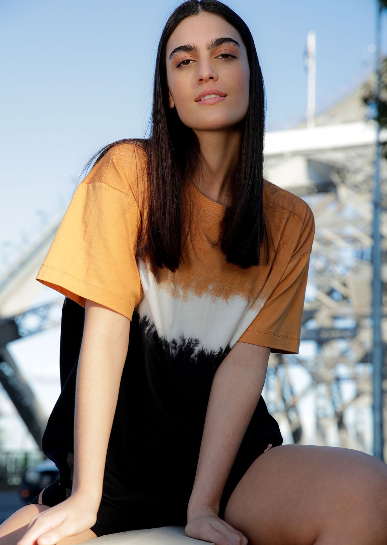 Lorna Jane Earth Tie Dye Oversized Tee - Tie Dye Print