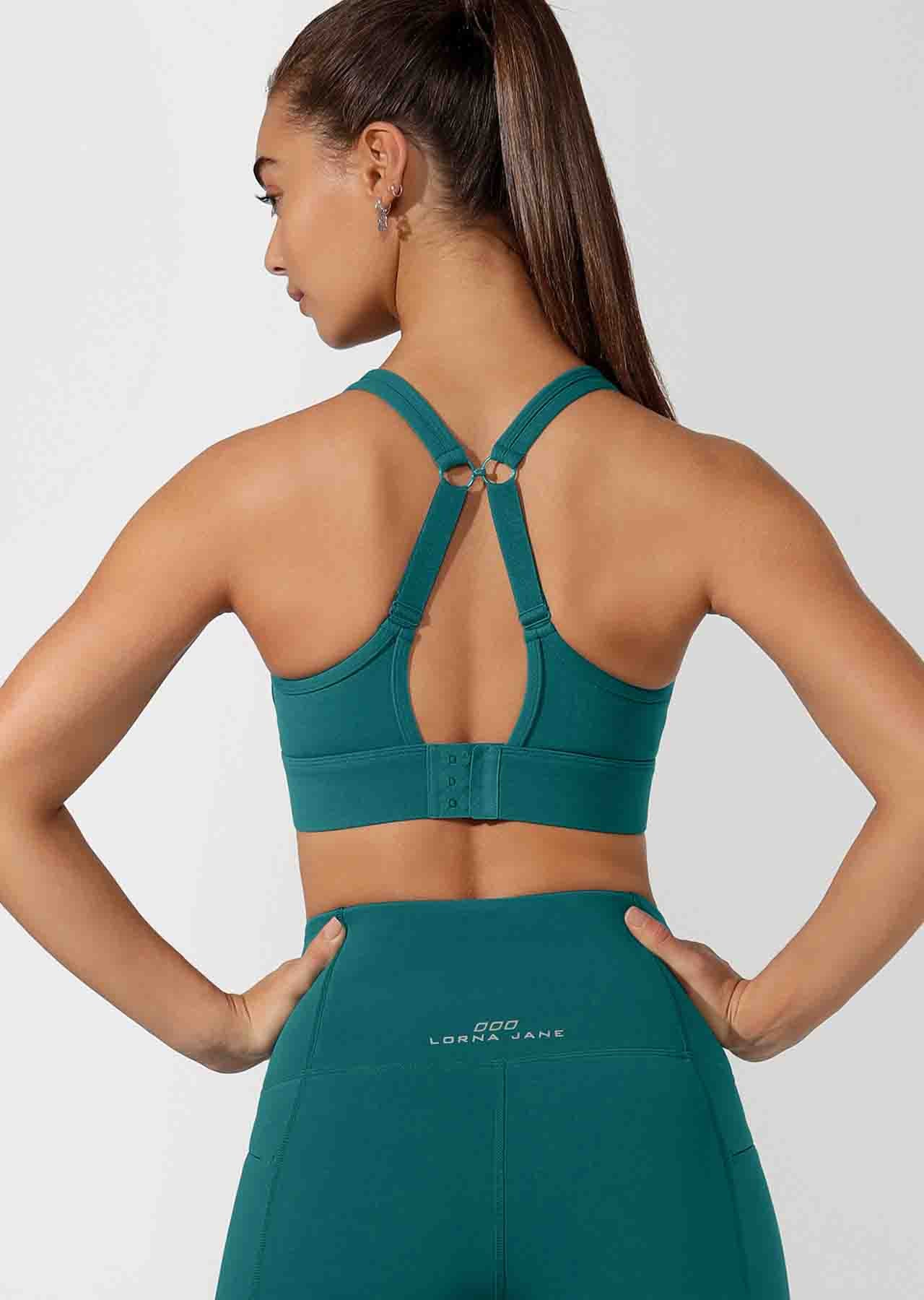 Lorna Jane Easy Compressed Sports Bra - Amazon Green