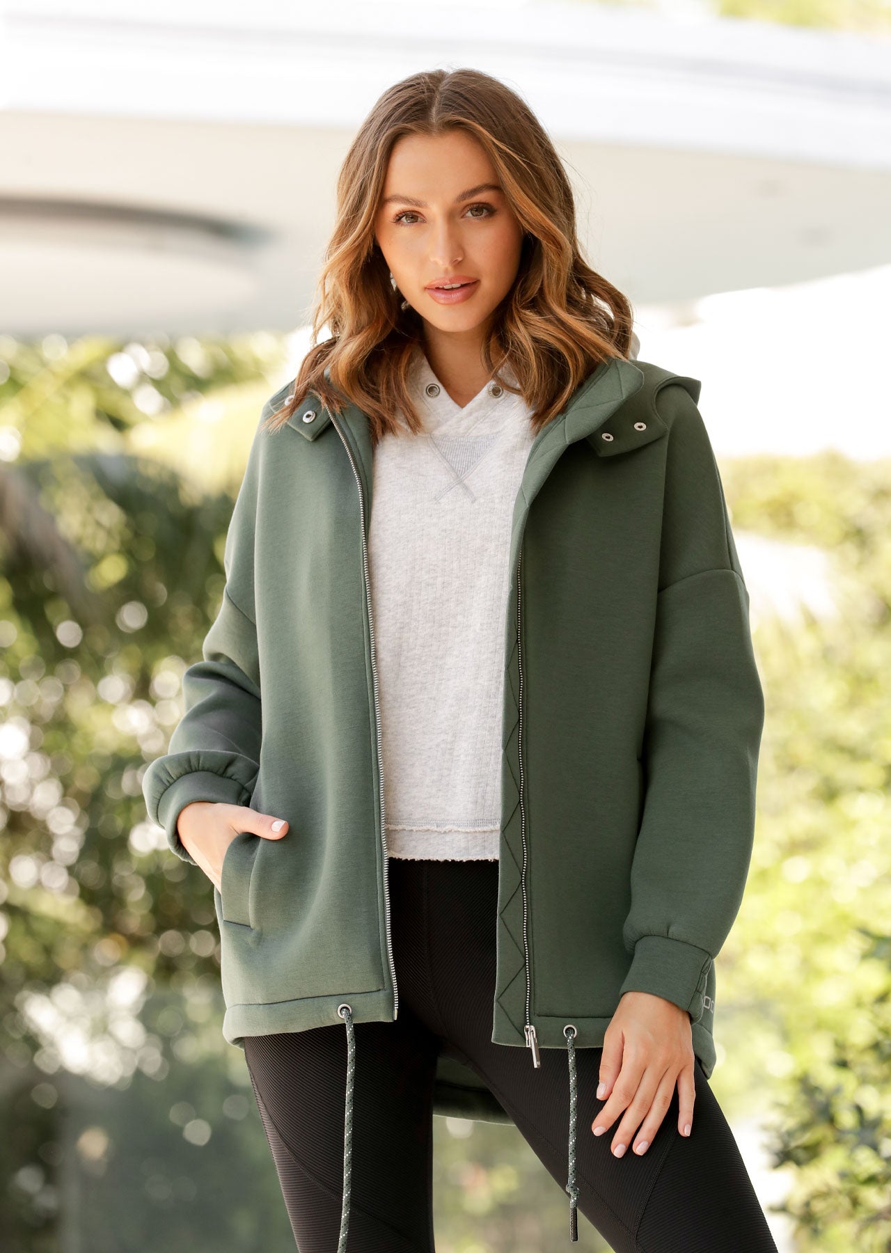 Lorna Jane Easy Oversized Parka - Military