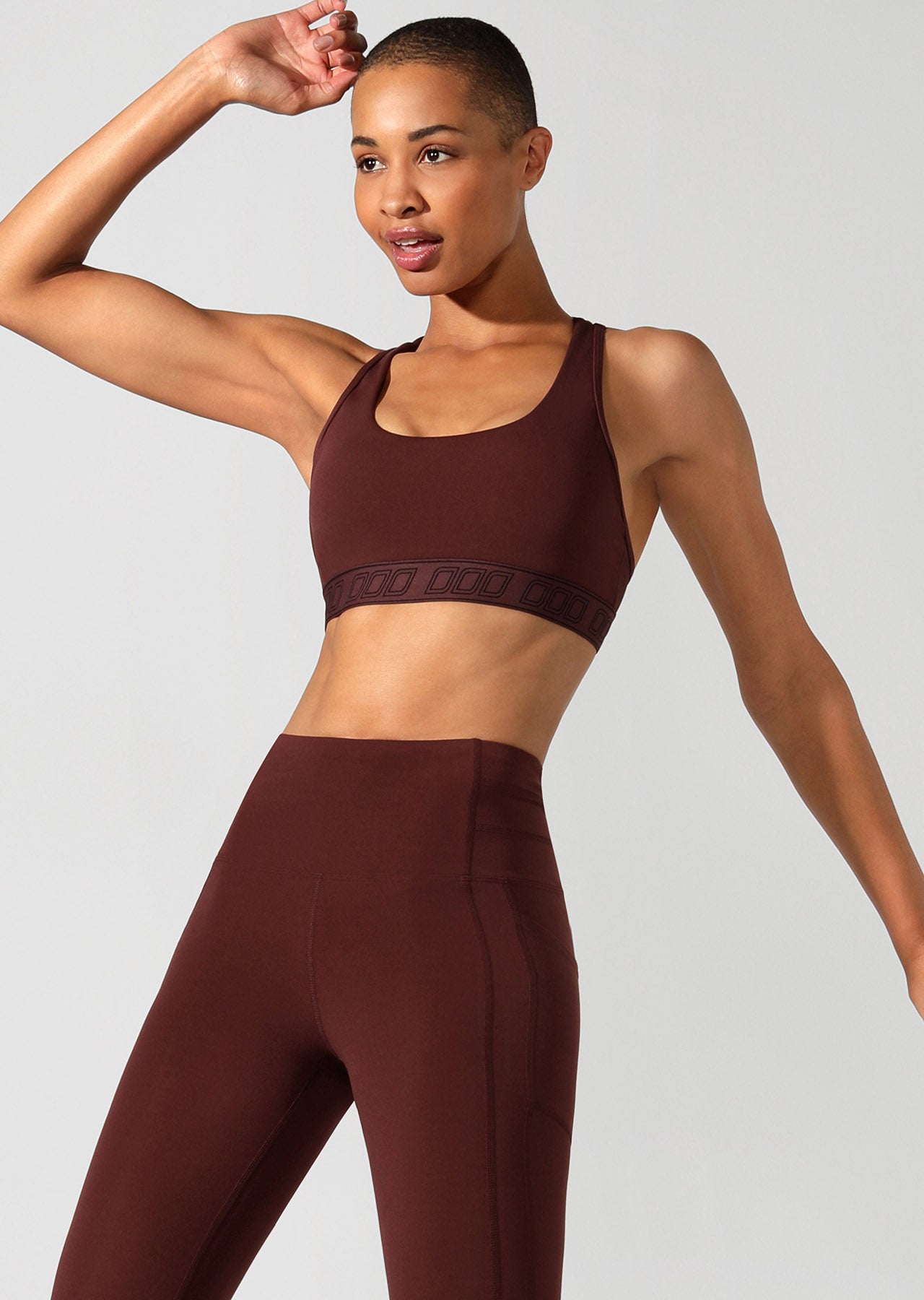 Lorna Jane Easy Support Sports Bra - Cool Brown