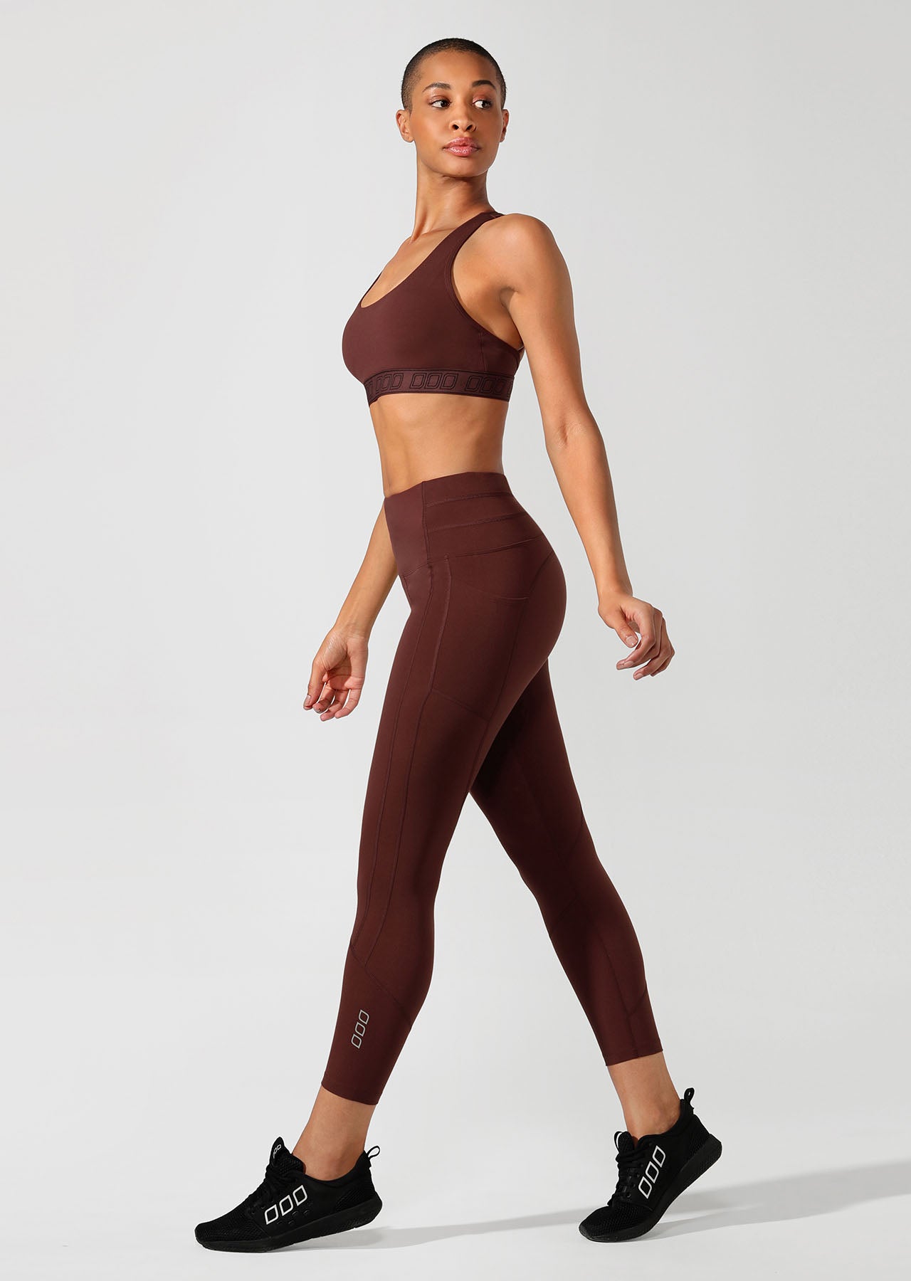 Lorna Jane Easy Support Sports Bra - Cool Brown