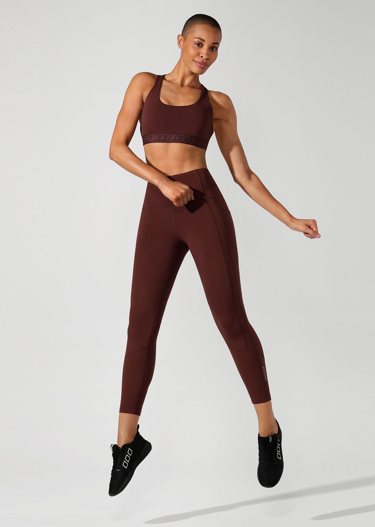 Lorna Jane Easy Support Sports Bra - Cool Brown