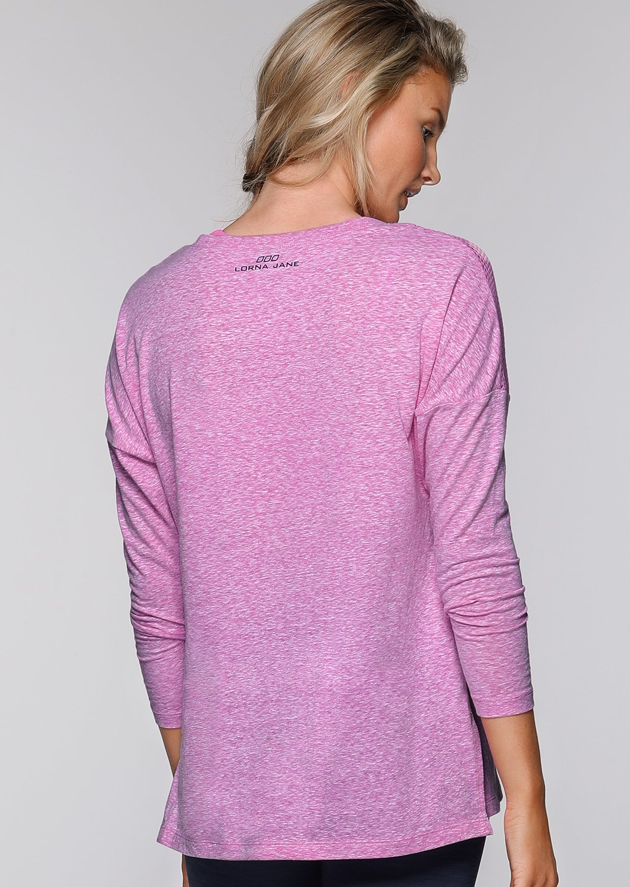 Lorna Jane Easy Wear L/Slv Top - Berrylicious Marl