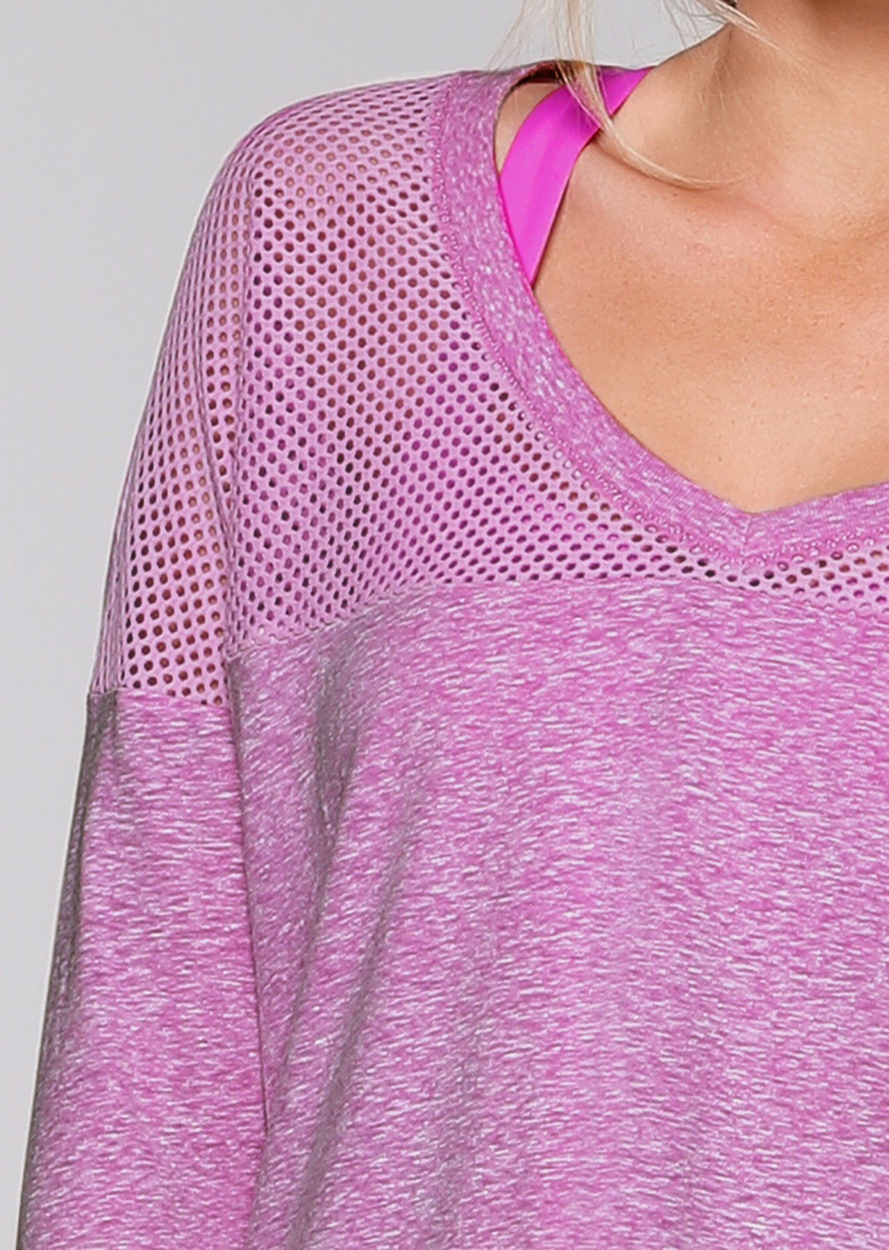 Lorna Jane Easy Wear L/Slv Top - Berrylicious Marl
