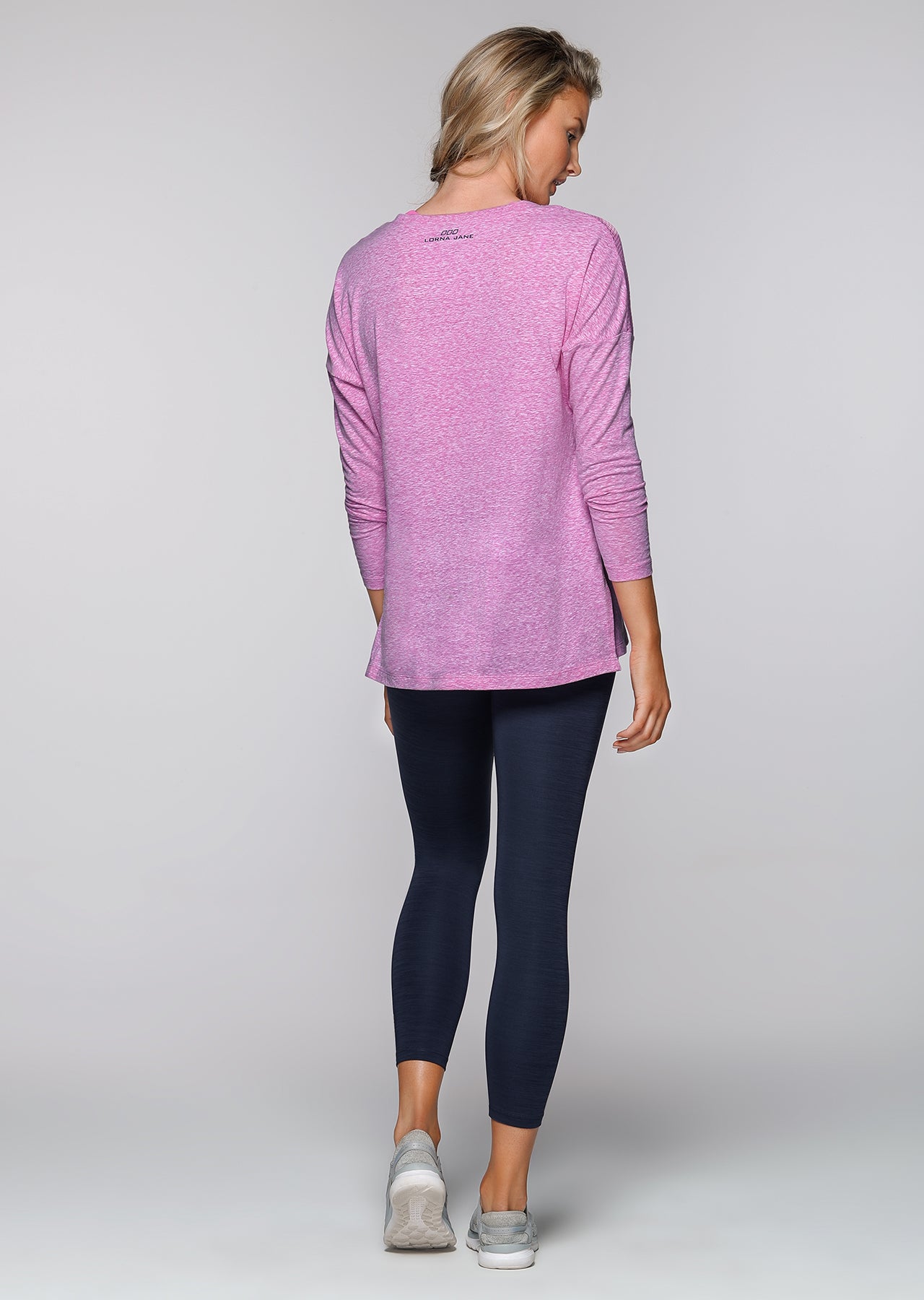 Lorna Jane Easy Wear L/Slv Top - Berrylicious Marl