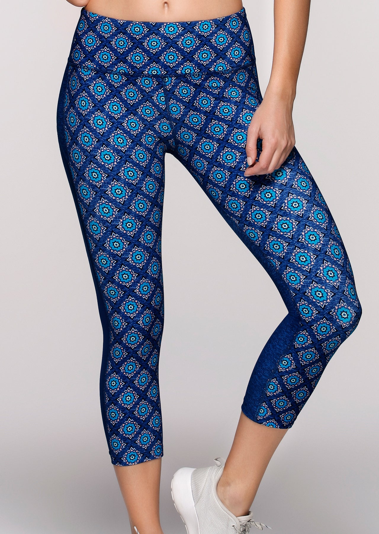 Lorna Jane Electric Boho 7/8 Tight - Indigo Mixed Print